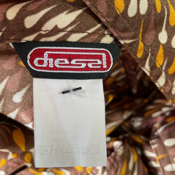 Diesel Vintage Pointed Collar Button Down Shirt size M - Picture 10 of 14